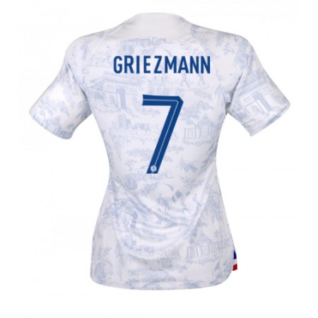 Virallinen pelipaita Ranska Antoine Griezmann 7 Vieras World Cup 2022 Lyhythihainen - Naisten